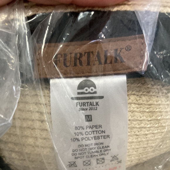 Furtalk for hat. Color beige - Picture 5 of 5